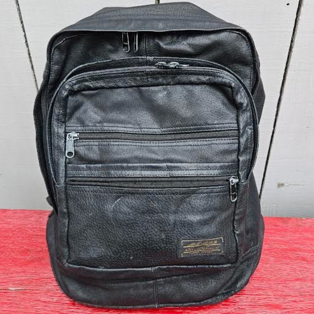 RARE FIND Vintage Eddie Bauer Leather Backpack 1990's  (Price drop)